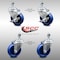 Service Caster 4 Inch SS Solid Polyurethane Swivel 1/2 Inch Threaded Stem Caster Brakes SCC, 2PK SCC-SSTS20S414-SPUS-121315-2-TLB-2 - alternate 1